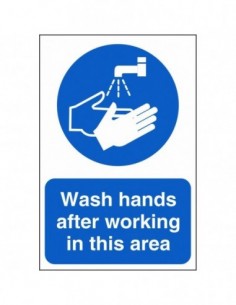 Wash Hands After Working Area